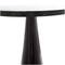 24" Black Aluminum Geometric Cone Accent Table